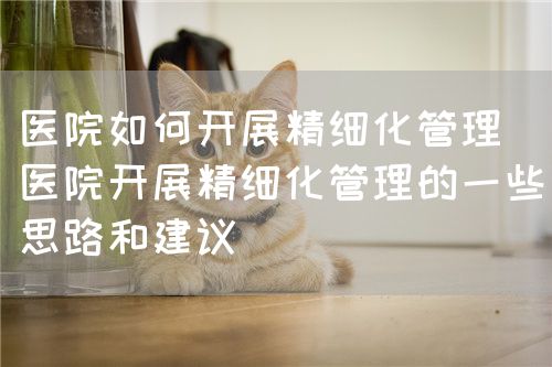 医院如何开展精细化管理(医院开展精细化管理的一些思路和建议)(图1) 医院如何开展精细化管理(医院开展精细化管理的一些思路和建议)(图1)