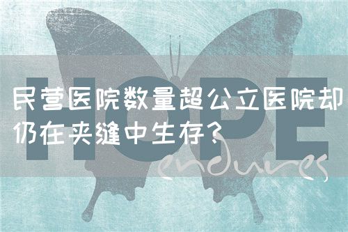 民营医院数量超公立医院却仍在夹缝中生存？(图1)