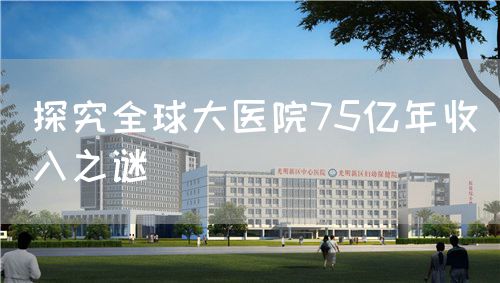 探究全球大医院75亿年收入之谜(图1) 探究全球大医院75亿年收入之谜(图1)