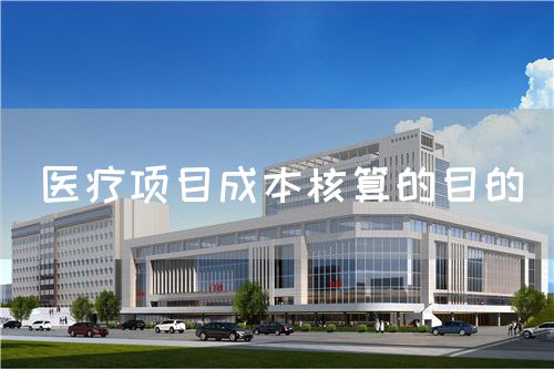 医疗项目成本核算的目的(图1) 医疗项目成本核算的目的(图1)