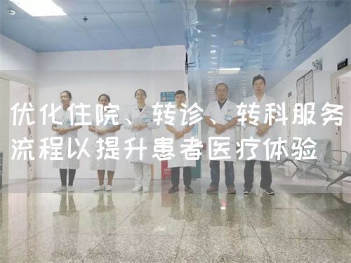 优化住院、转诊、转科服务流程以提升患者医疗体验(图1)