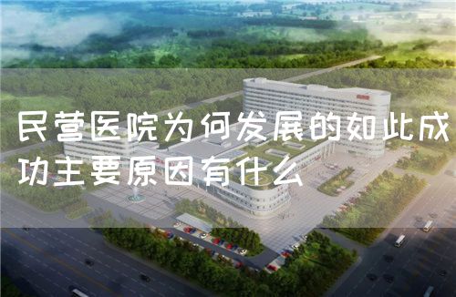 民营医院为何发展的如此成功主要原因有什么(图1) 民营医院为何发展的如此成功主要原因有什么(图1)